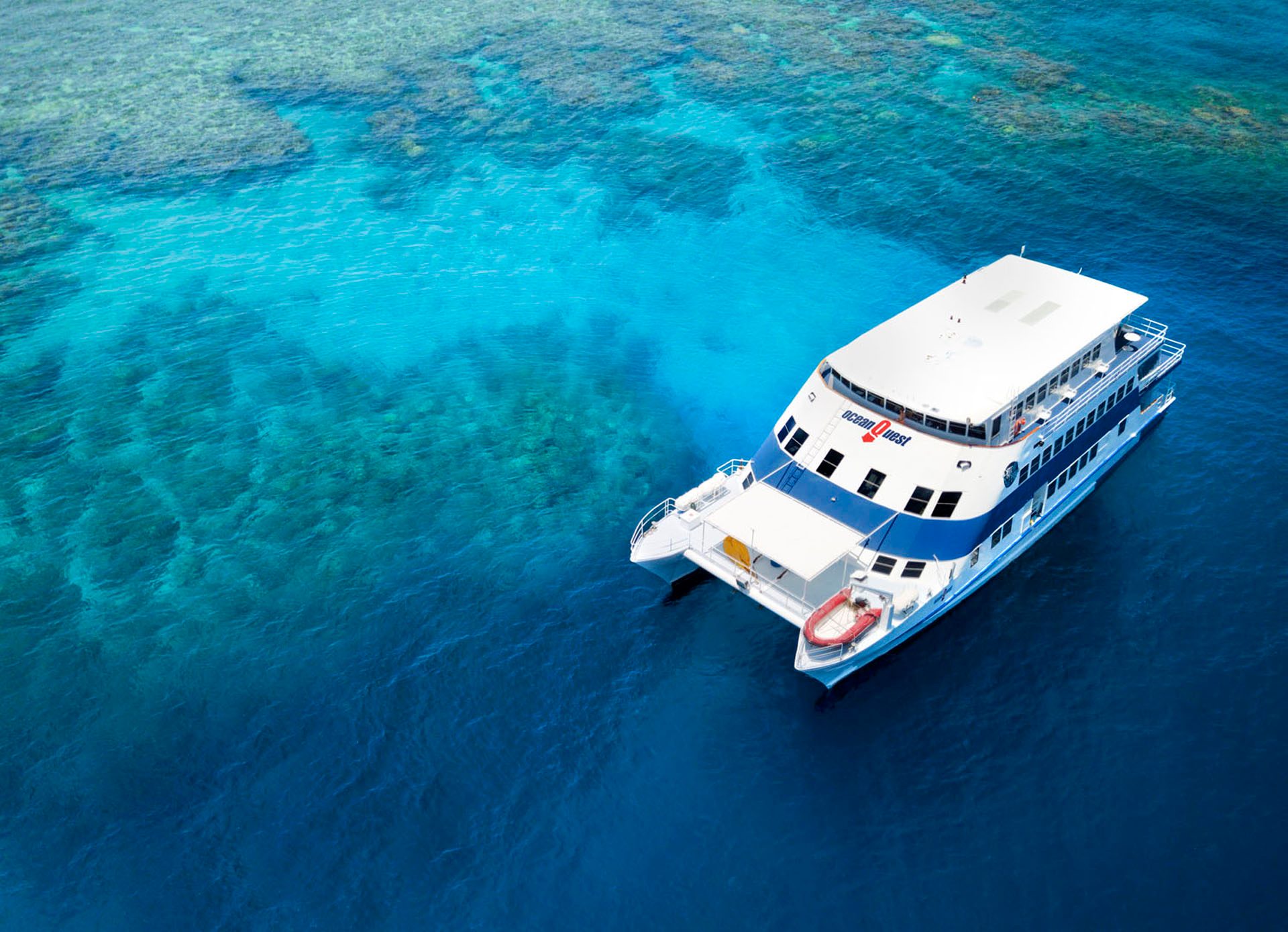 OceanQuest, a three-deck dive catamaran